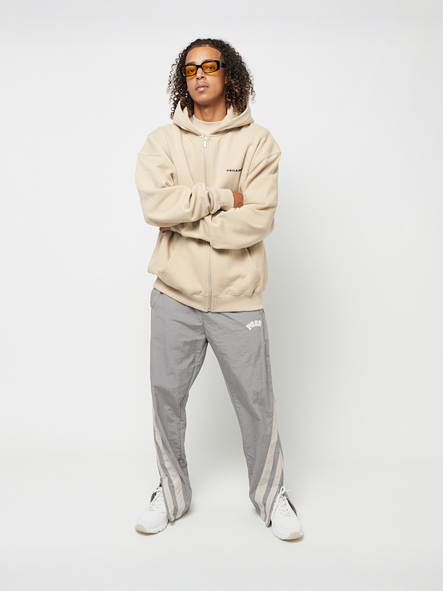 Pegador, Colne Logo Oversized Sweat Jacket, beige, Afbeelding 4 van 4