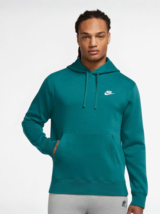 Nike, Sportswear Club Fleece Hoodie, green, Image 1 of 3