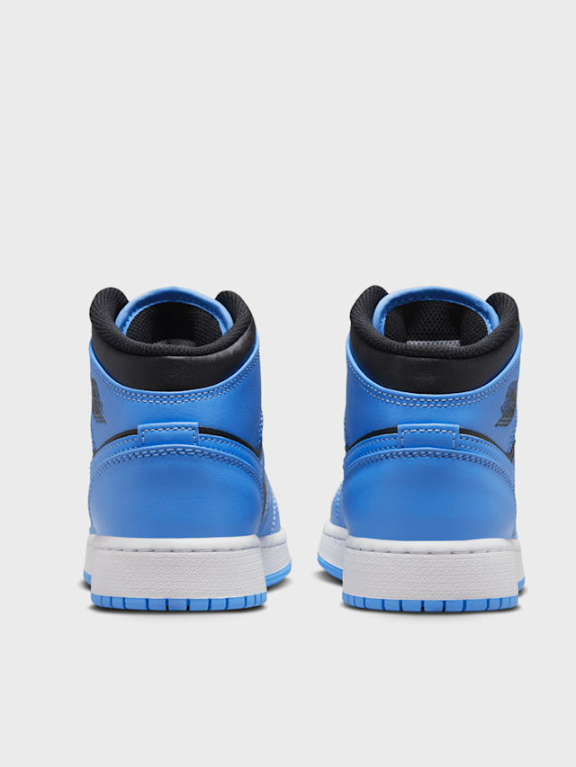Jordan, Air Jordan 1 Mid Big Kids' Shoes (GS), blue, Image 5 of 8