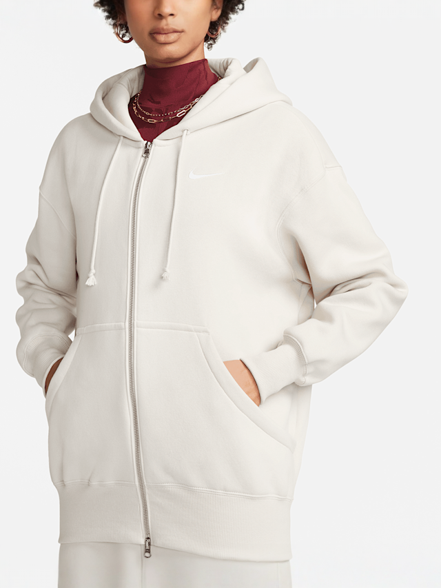 Nike, Sportswear Phoenix Fleece Oversized Full-Zip Hoodie, white, Image 5 of 9