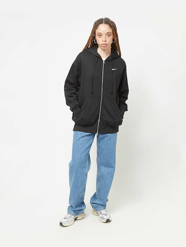 Nike, Sportswear Phoenix Fleece Oversized Full-Zip Hoodie, black, Image 4 of 4