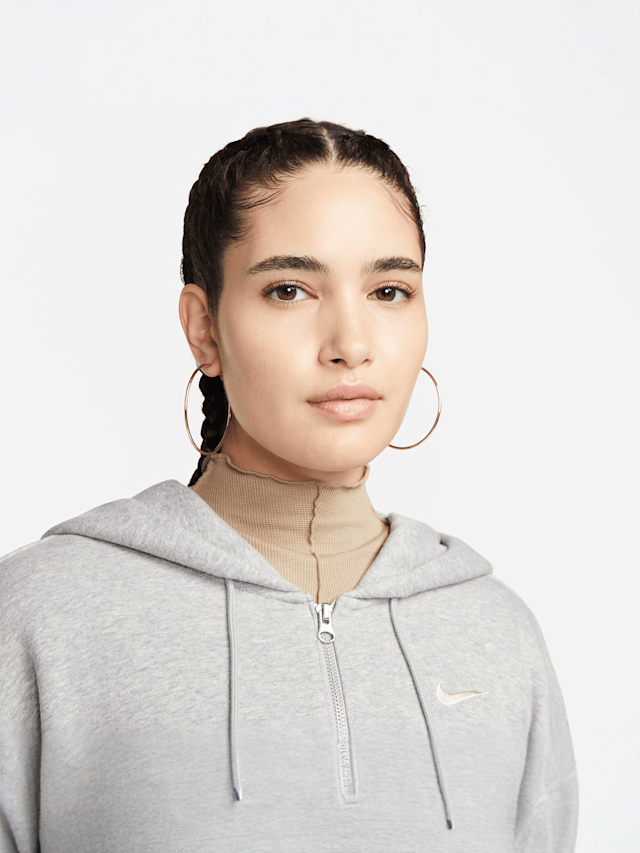 Nike, Sportswear Phoenix Fleece Oversized Full-Zip Hoodie, grey, Image 3 of 9