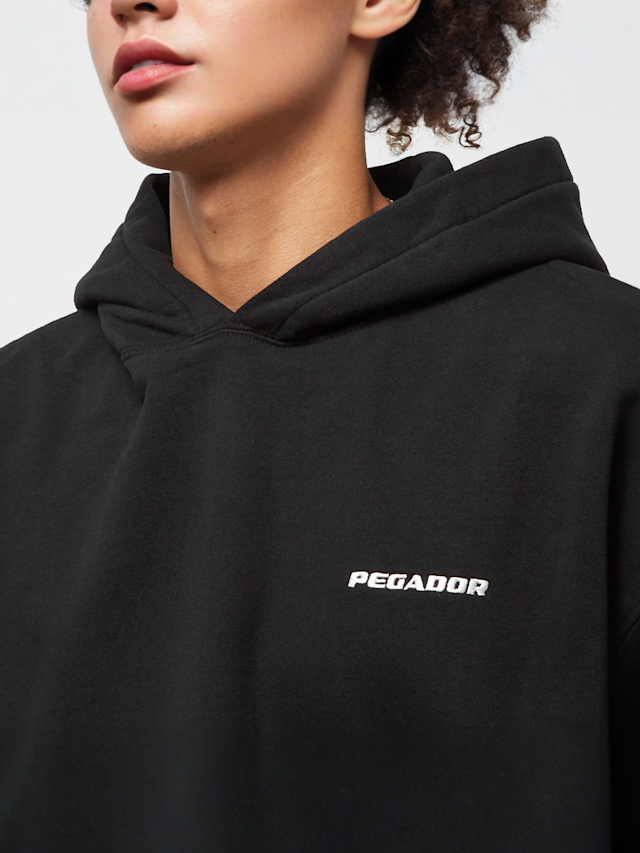 Pegador, LOGO OVERSIZED HOODIE WASHED BLACK, black, Image 3 of 4