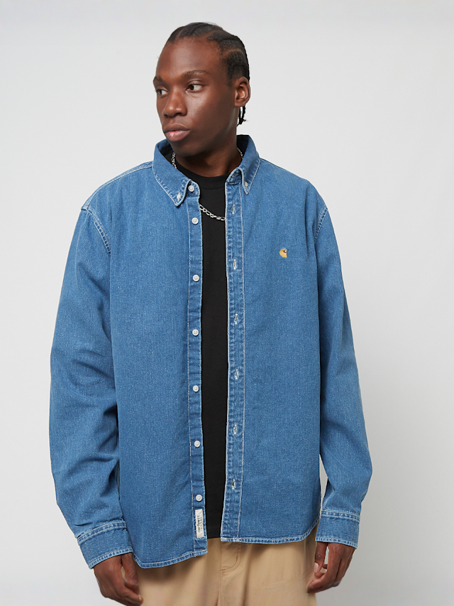 Carhartt WIP, L/S Weldon Shirt, blauw, Afbeelding 1 van 4