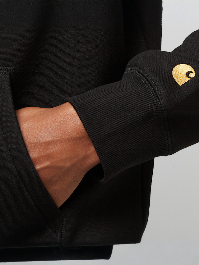 Carhartt WIP, Hooded Chase Sweat, czarny, Obraz 3 z 5