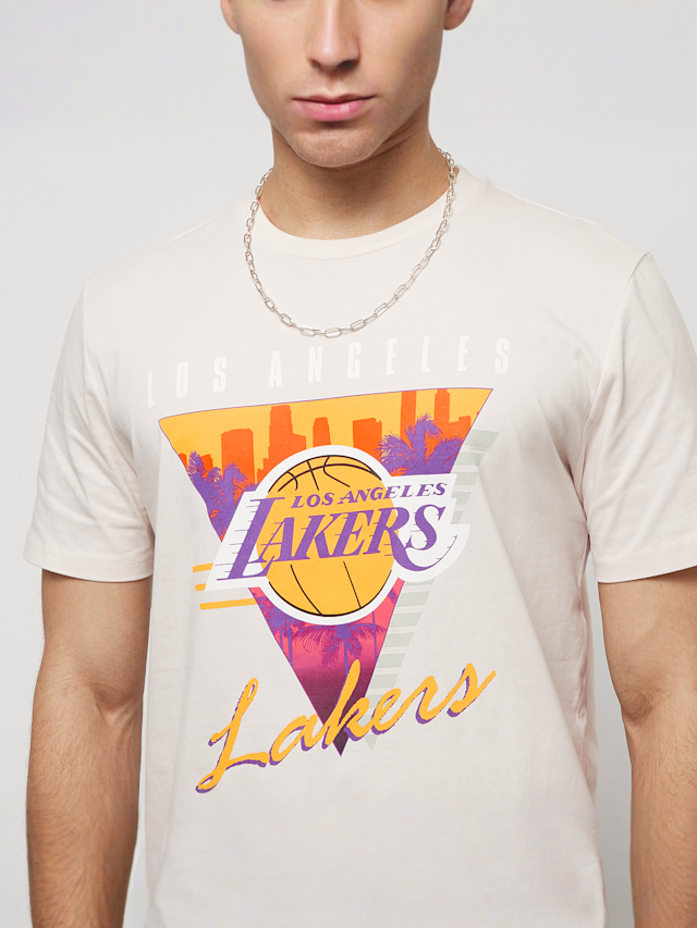 Mitchell & Ness, NBA Final Seconds Tee LA Lakers, beige, Afbeelding 3 van 5