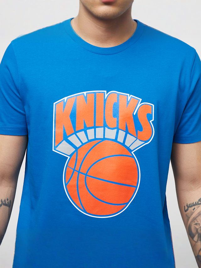 Mitchell & Ness, NBA Team Logo Tee New York Knicks, blue, Image 3 of 5