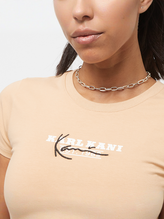 Karl Kani, Small Signature Tight Tee, beige, Afbeelding 3 van 4