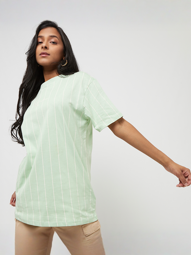 Karl Kani, Small Signature Pinstripe Oversized Tee, green, Image 1 of 4