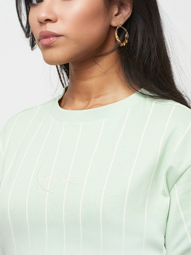 Karl Kani, Small Signature Pinstripe Oversized Tee, groen, Afbeelding 3 van 4