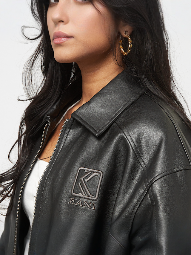 Karl Kani, PU Oversized Bomber, black, Image 3 of 4