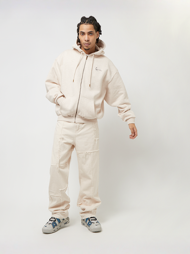 Karl Kani, Chest Signature Os Full Zip Diner Hoodie, beż, Obraz 5 z 5