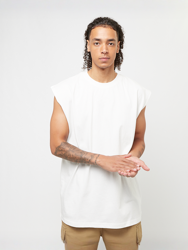Karl Kani, Small Signature Essential Sleeveless Tee, white, Image 1 of 4