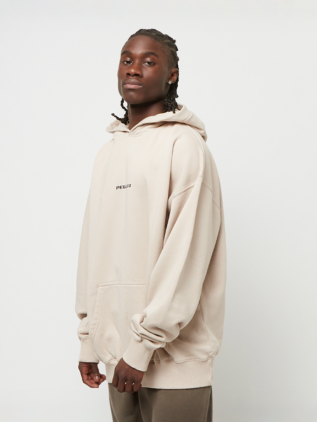 Pegador, Colne Logo Oversized Hoodie, white, Image 2 of 5