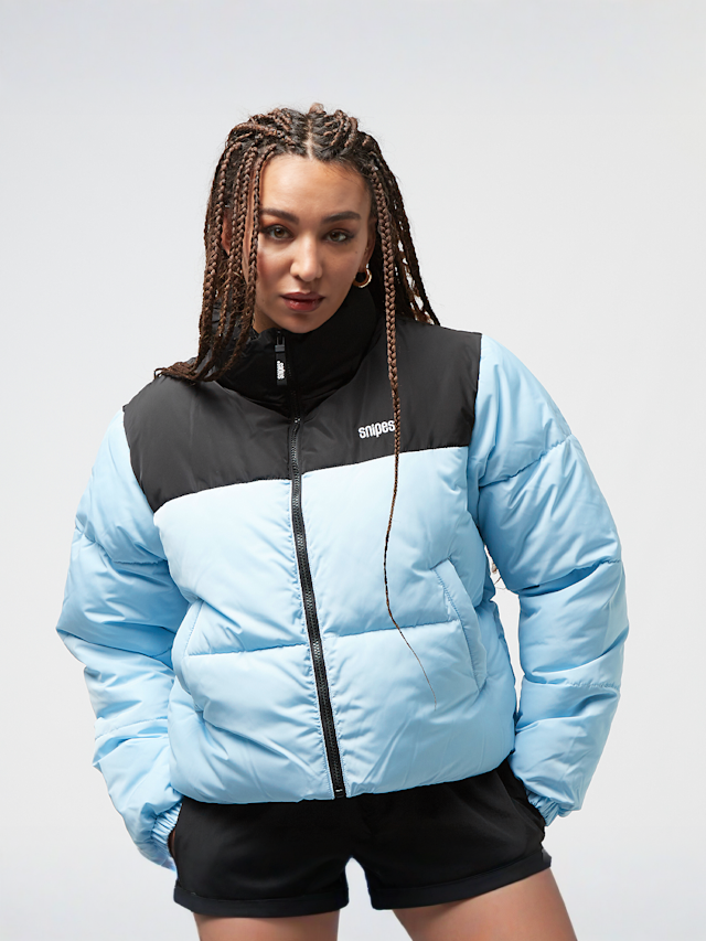 SNIPES, Small Logo Short Puffer Jacket, blue, Image 1 of 5