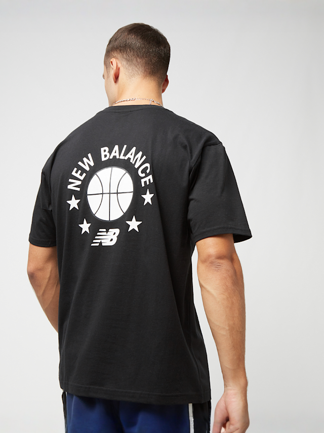 New Balance, Hoops Graphic T-Shirt, zwart, Afbeelding 1 van 5