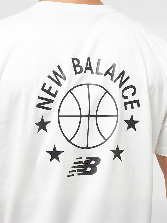 New Balance, Hoops Essentials T-Shirt, white, Image 4 of 5