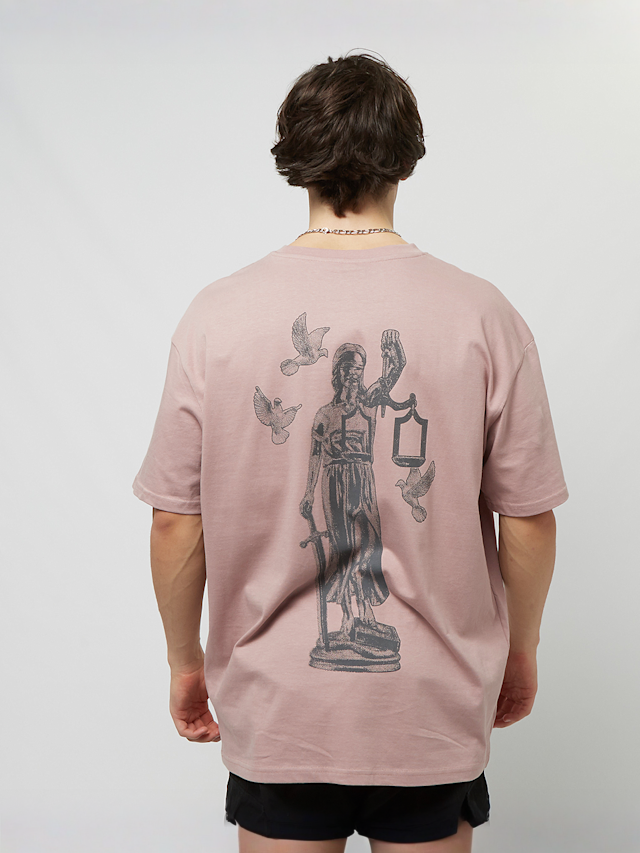 Upscale by Mister Tee, Justice Oversize Tee, lichtroze, Afbeelding 1 van 5