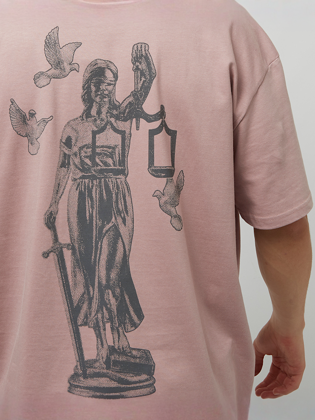 Upscale by Mister Tee, Justice Oversize Tee, różowy, Obraz 4 z 5