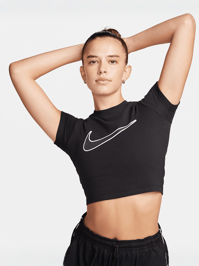 Nike, Sportswear Tee Baby Swoosh, zwart, Afbeelding 1 van 5