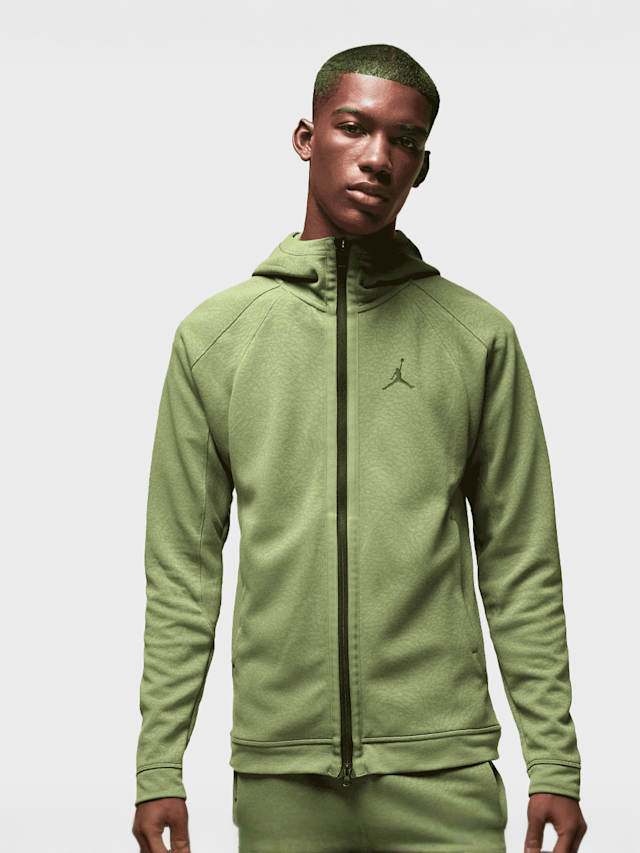 Jordan, Dri-Fit Sport Statement All Over Print Air Full Zip, green, Image 1 of 7