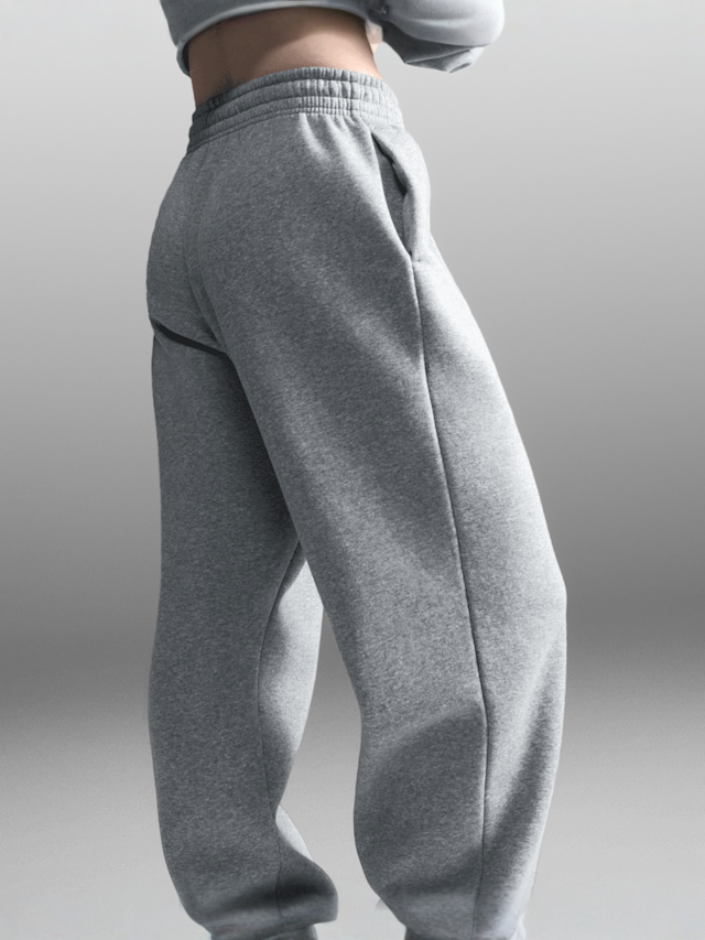 Nike, Sportswear Phoenix Fleece High-Waisted Oversized Sweatpants, grey, Image 3 of 4