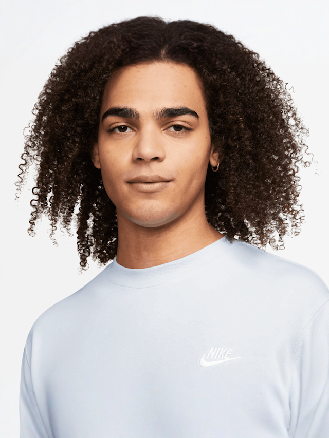 Nike, Sportswear Club French Terry Crew, blue, Image 3 of 5