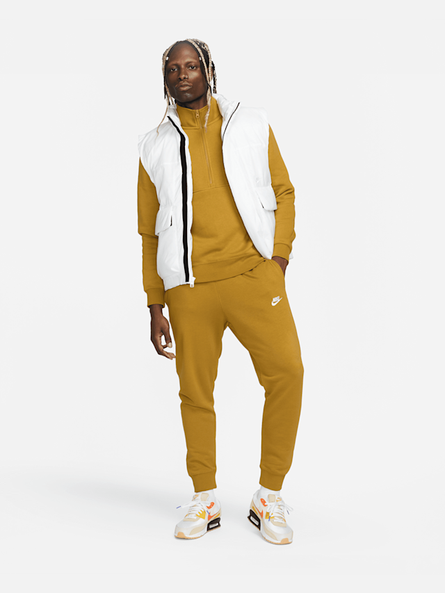 Nike, Sportswear Club Half-Zip Pullover, yellow, Image 6 of 6