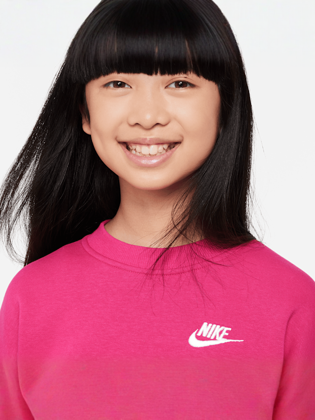 Nike, Sportswear Club Fleece Oversized Crew, Pink, Image 3 of 4