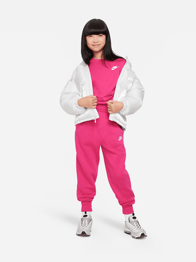 Nike, Sportswear Club Fleece Oversized Crew, Pink, Image 4 of 4