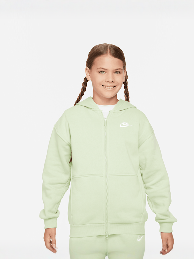 Nike, Sporstwear Club Fleece Oversized Fullzip LBR, lichtroze, Afbeelding 1 van 5