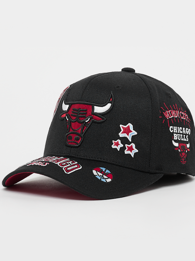Mitchell & Ness, Classic Red Snapback Patch NBA Chicago Bulls, zwart, Afbeelding 1 van 5