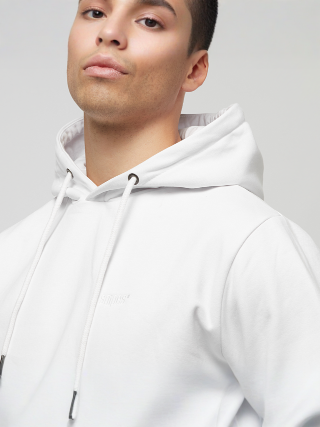 SNIPES, Small Logo Essential Hoodie, white, Image 3 of 4