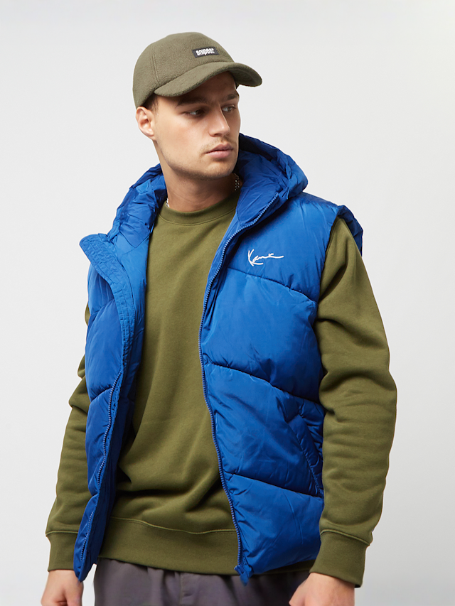 Karl Kani, Chest Signature Puffer Vest, blue, Image 1 of 4