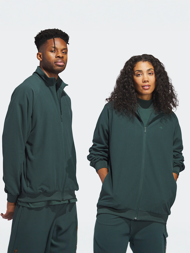 adidas Originals, One Fleece Track Jacket, groen, Afbeelding 1 van 4