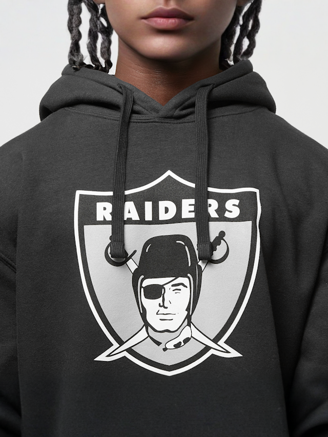 Mitchell & Ness, NFL Team Logo Hoody UPD Oakland Raiders, black, Image 3 of 5