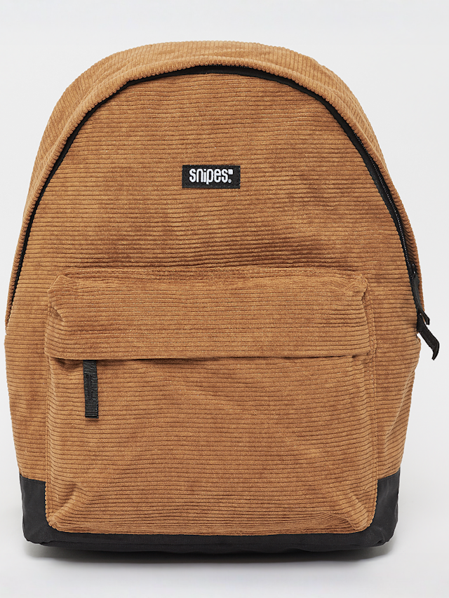 SNIPES, Woven Label Basic Logo Corduroy Backpack, grijs, Afbeelding 1 van 5
