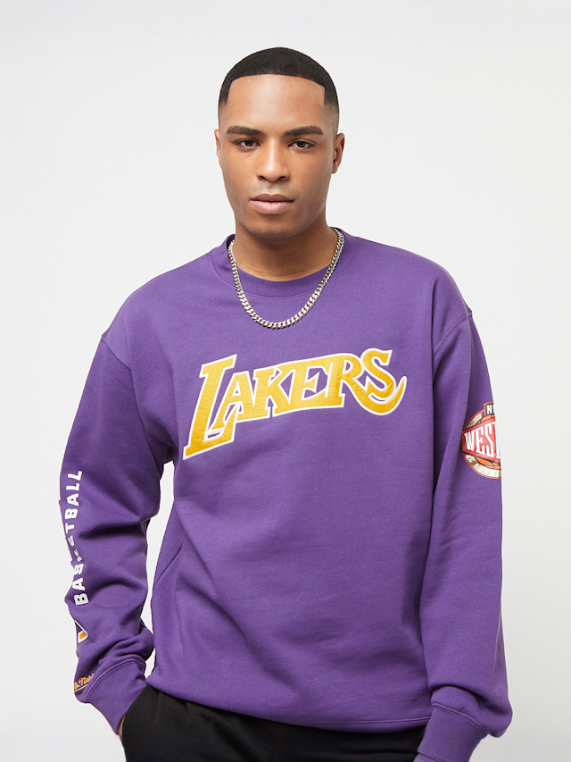 Mitchell & Ness, NBA There and Back Fleece Crew Los Angeles Lakers, purple, Image 1 of 7