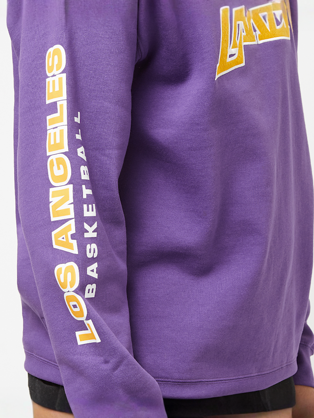 Mitchell & Ness, NBA There and Back Fleece Crew Los Angeles Lakers, purple, Image 4 of 7
