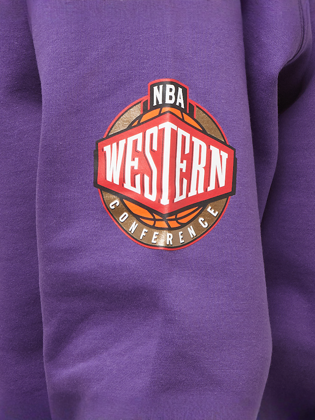 Mitchell & Ness, NBA There and Back Fleece Crew Los Angeles Lakers, purple, Image 5 of 7