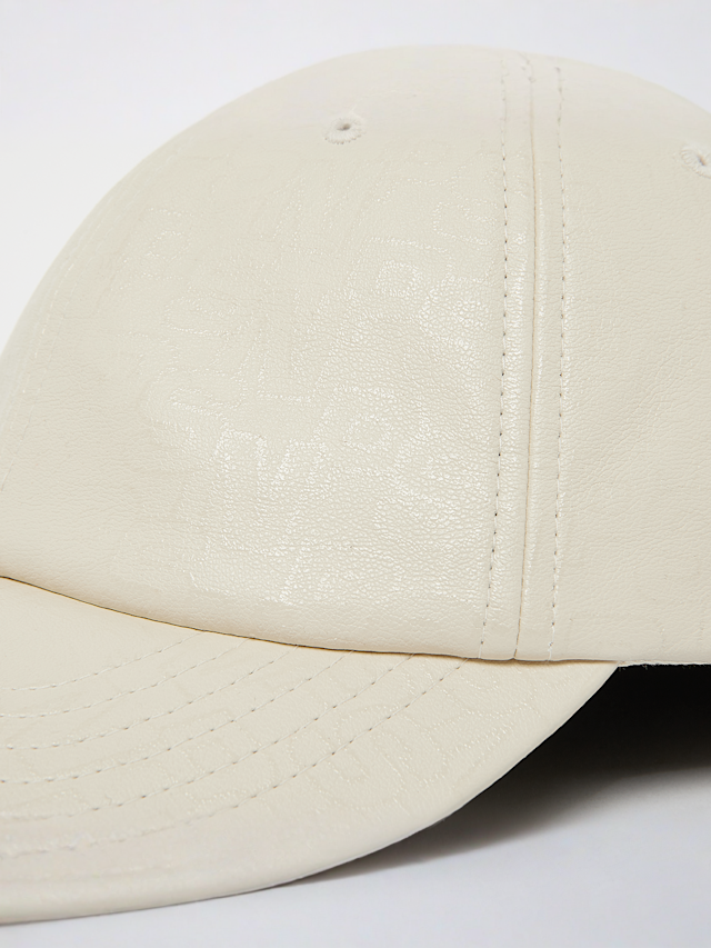 SNIPES, Printed Fake Leather Pattern Baseball Cap, beige, Image 4 of 5