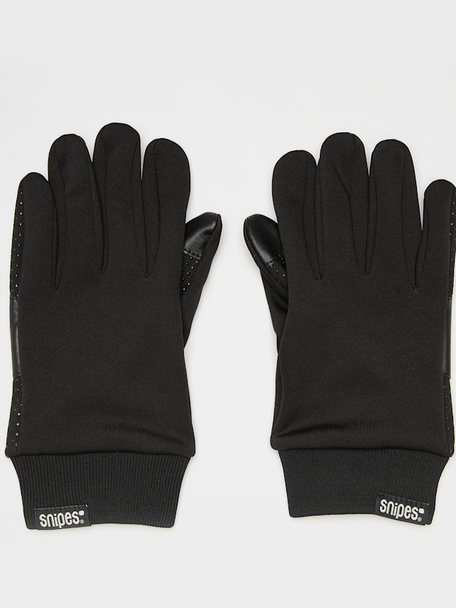 SNIPES, Woven Flag Label Basic Logo Tech Fleece Gloves, black, Image 1 of 3