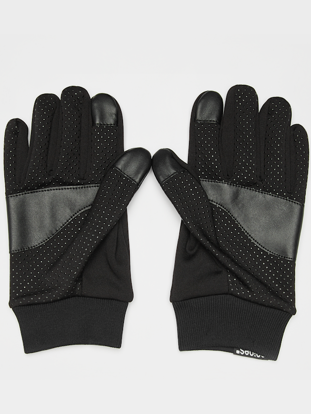 SNIPES, Woven Flag Label Basic Logo Tech Fleece Gloves, black, Image 2 of 3