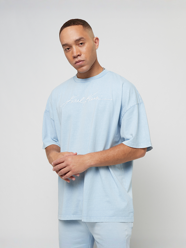 Karl Kani, Autograph Washed Boxy Tee, blauw, Afbeelding 1 van 4