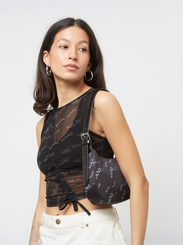 Karl Kani, Wavy Retro All Over Print Shoulder Bag, zwart, Afbeelding 5 van 5