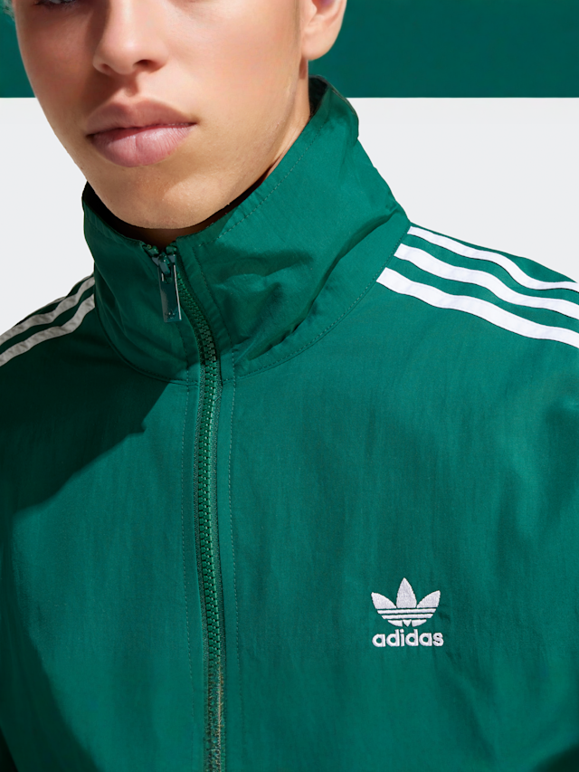 adidas Originals, 3-Stripes Woven Firebird Trackjacket, green, Image 3 of 5