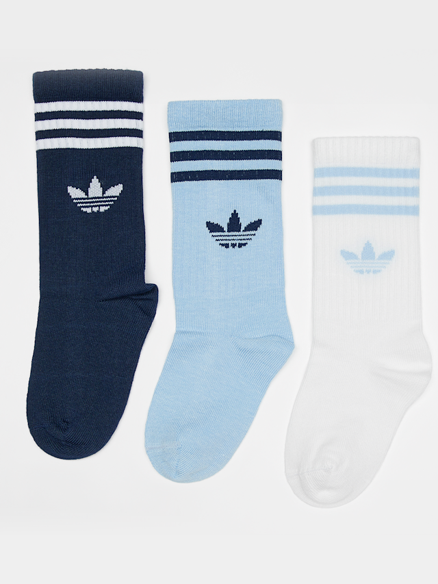 adidas Originals, adicolor 3 Stripes Crew Chausettes (3 Pack), multi-colour, Image 1 of 2
