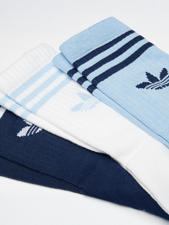 adidas Originals, adicolor 3 Stripes Crew Chausettes (3 Pack), multi-colour, Image 2 of 2
