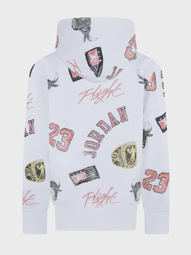 Jordan, Michael Jordan Essentials All Over Print Fleece Pullover, wit, Afbeelding 2 van 3