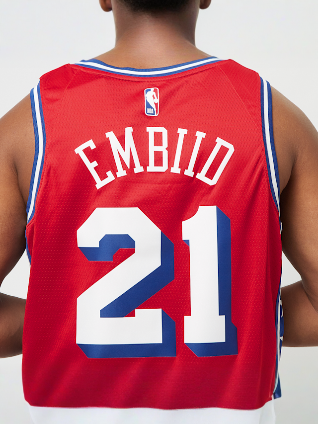 Nike, NBA Dri-FIT Swingman Jersey Philadelphia 76ers - Joel Embiid, rood, Afbeelding 7 van 8